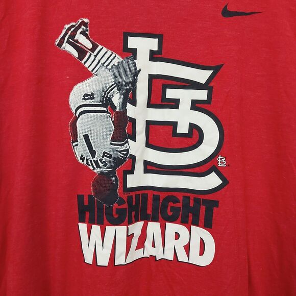 Nike Cooperstown Collection St Louis Cardinals Ozzie Smith T-Shirt Mens XXL Red - Picture 3 of 9